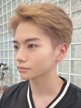 サンクマーケット 渋谷(cinq MARKET) 渋谷メンズカラーミルクティーベージュブラウンブリーチカラー◆