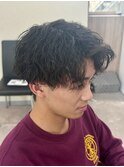 MEN’S HAIR/波巻きツイストスパイラル/リバースセンターパート
