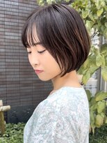 ビューエヒメ(VIEW EHIME)&nbsp;小顔カットショートボブ大人可愛いアッシュオリーブ