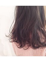 透け感ミディアムスタイル