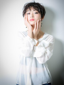 カバーヘア ブリス 上尾西口店(COVER HAIR bliss) 洗練大人女子♪黒髪小顔マニッシュショートw上尾20代30代40代