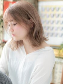 カバーヘア ブリス 北浦和(COVER HAIR bliss) ペールベージュ外国人風小顔エアリーミディa北浦和10代20代30代