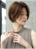 前髪長め大人ショートボブ20代30代40代【AIN.表参道】川原大地