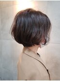 大人可愛い長めショ-トボブ