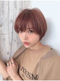 切りっぱなしくびれショートマッシュルームヘア大人ショートボブ