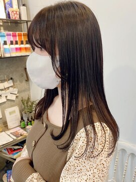 ボンド 三軒茶屋(Bond) 縮毛矯正韓国風顔まわり×ショコラアッシュ[三軒茶屋]