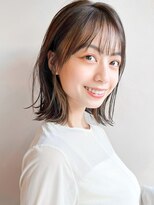 ショコラアッシュ外ハネボブパールベージュ20代30代40代◎