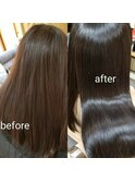 髪質改善 伸ばしかけ セミディ 【アリシアヘアー 那珂】