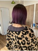 デザインカラー×ストレートなボブ♪