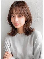 ブロウ ネックス ザ サロン 表参道(VLOW nex the salon)&nbsp;くびれミディ.シースルーバング.韓国.グレージュ