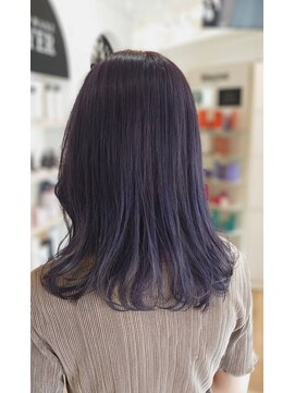 リュクス(luxe) ミディアムレイヤー×ラベンダーカラー