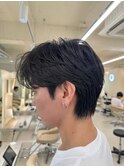メンズ/センターパート/ニュアンスパーマ