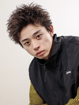 オーシャントーキョー 原宿(OCEAN TOKYO) アップバングメンズツイストスパイラルパーマスパイキーショート