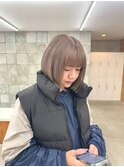 ベージュカラー ミルクティーカラー ハイトーンボブ