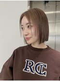 ミニボブ&ベージュカラー