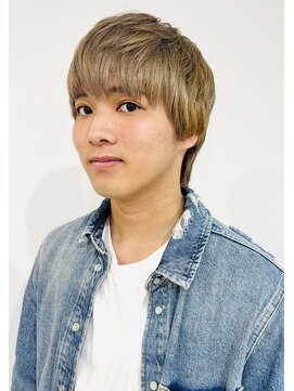 ミドル(MIDDLE) ハイトーンカラー/マッシュ/ミルクティーベージュ