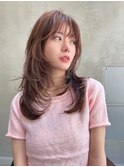 ACE横浜　ピンクベージュ×ざっくりレイヤー