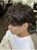 横浜ニュアンスパーマ毛流れセンターパートフェザーパーマ40代◆