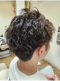 刈り上げ×パーマ