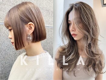 キラ 渋谷(KILLA)の写真/ダメージを抑えた透明感のある艶カラー☆[ブリーチなしダブルカラー/白髪ぼかしハイライト/インナーカラー]