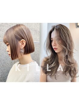 ダメージを抑えた透明感のある艶カラー☆[ブリーチなしダブルカラー/白髪ぼかしハイライト/インナーカラー]