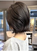 栄黒髪垢抜けレイヤーボブ