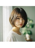 忙しい30代に人気！越谷の時短ショートボブ×ヘーゼルグレージュ