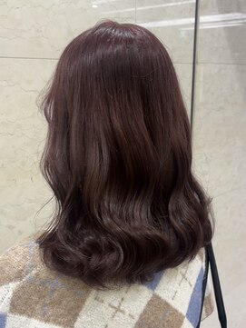 ソヨン 栄2号店(SOYON) 【大人可愛い/暖色カラー】ピンクパール/くびれミディアム/ヘア