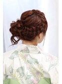 浴衣/ふわふわヘアアレンジ/編み込み/20代30代40代