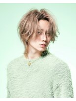 リップスヘアー 渋谷 annex(LIPPS hair)&nbsp;ミルクティーベージュ　メンズミディアムヘア