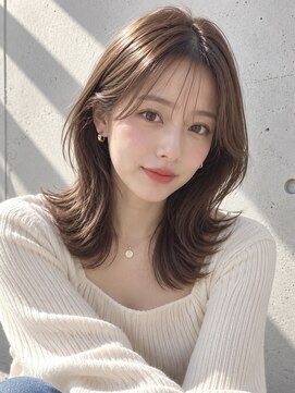 ノア 三宮店(NOA) 【NOA】くびれミディアム×顔まわりレイヤー×シースルーバング