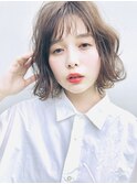 ほつれウェーブボブ
