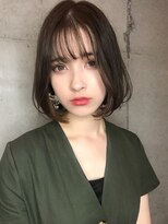 クーエフー(coo et fuu) 10代20代抜け感小顔ストレートボブひし形ナチュラルブラウン