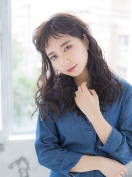 美容室 リズヘアー 稲毛店(Riz hair) 短めバングのペールウエーブ【稲毛】