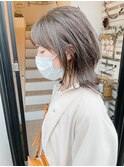 【二階堂光孝】くびれヘアひし形ウルフレイヤー外ハネグレージュ