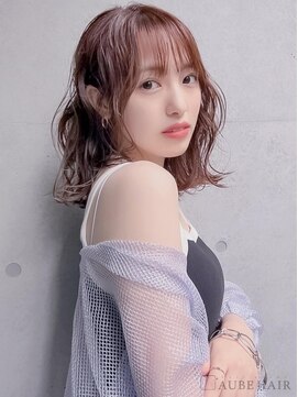 オーブ ヘアー ユア 郡山店(AUBE HAIR yua) 20代・30代_波巻き風パーマ