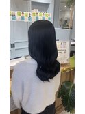 ブルーブラック 艶髪