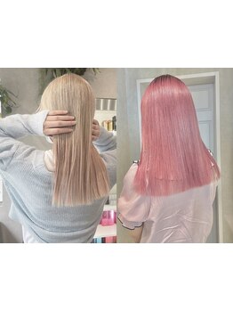 ツヤ×透明感を重視した抜け感あふれるトレンドスタイルに。韓国風暗髪からハイトーン・派手髪までお任せ！