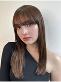 髪質改善＊黒髪ストレート重め前髪＊美髪【Zina 船橋南】