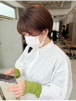 ガリカ 大名(Gallica)&nbsp;【森千晶】耳掛けショート/大人可愛い丸みショート/艶髪ブラウン