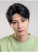 韓国マッシュセンターパートダウンパーマニュアンスパーマウルフ