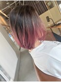 バレイヤージュ×ローズ