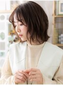 切りっぱなしウェットヘア外ハネミディアムc5大宮20代30代40代