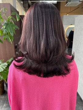 オズ 安積店(OZ) 黒髪ボブルフネビージュ小顔ワンレン