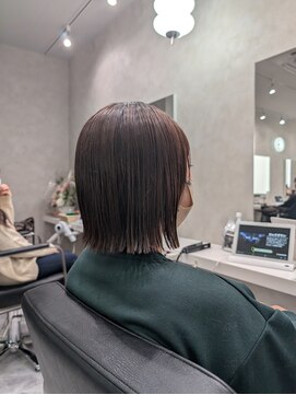 ソヨン 豊田市駅店(SOYON) 3.切りっぱなしボブ/顔まわりカット/うるツヤトリートメント
