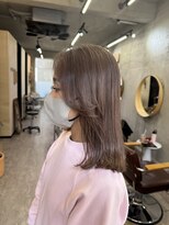 ソルトウォーター(SALT WATER) グレージュカラー ブリーチあり レイヤースタイル