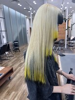 コルク バイ マグ 松本駅前(COLK by Mag)&nbsp;大人可愛い◎裾カラーブロンド黄色ブラック