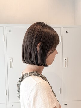 フィーカ(fika) ブリーチなしでもこの透明感☆シアーベージュボブ