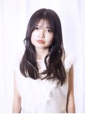 ヨシンモリ×シースルーバングの韓国風ロング
