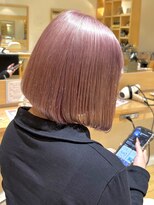 オーガニックエコ 川越(organic+eco)&nbsp;大人可愛い◎ハイトーンボブ×ピンクベージュ